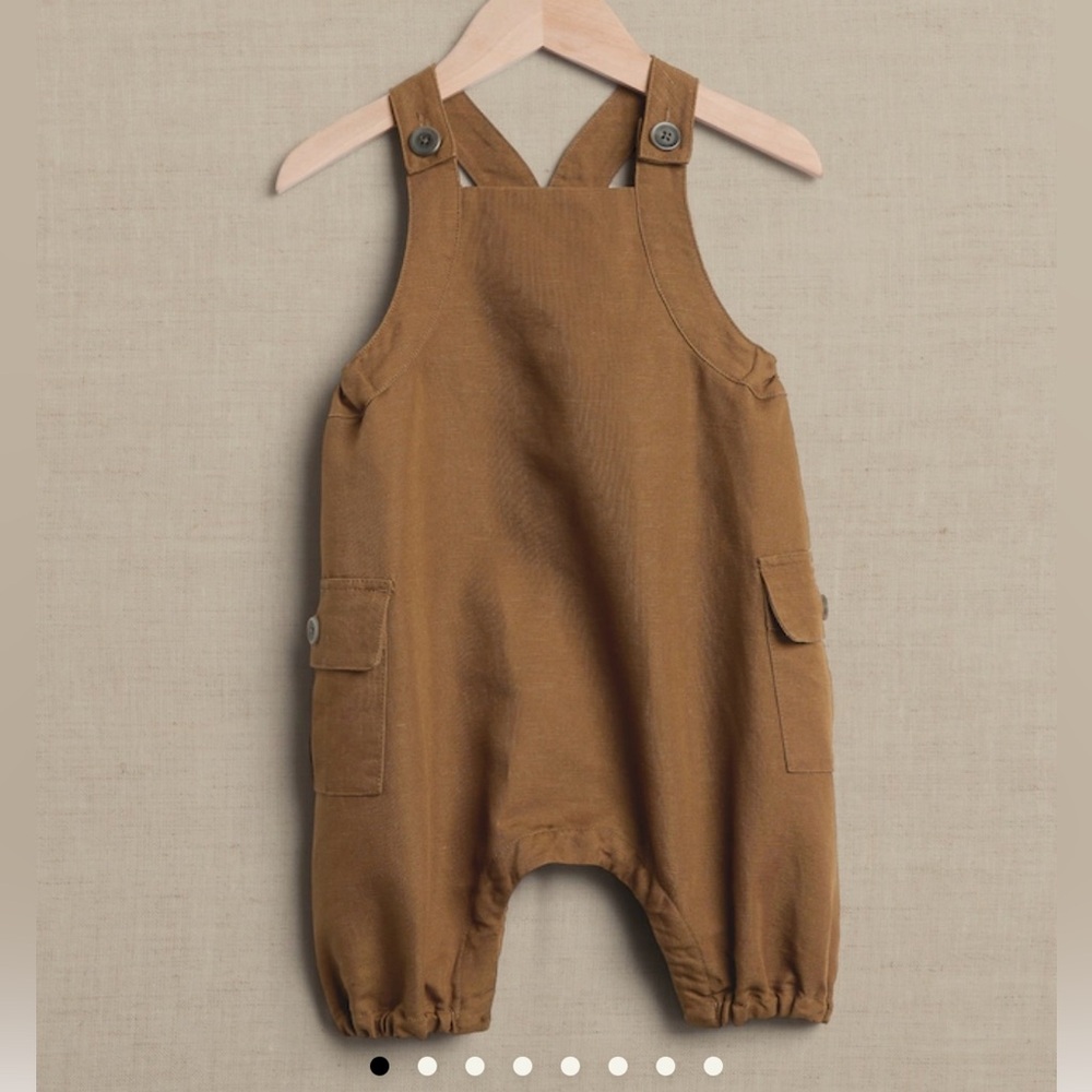 BR Banana Republic baby cotton-linen bubble romper